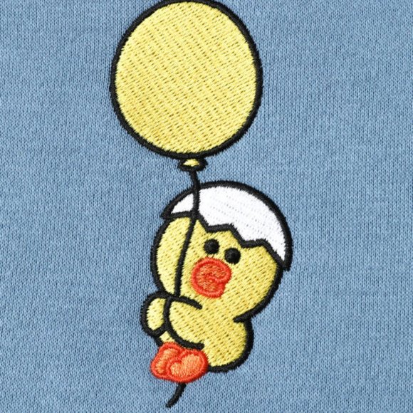 CHOCOOLATE: LINE FRIENDS embroidered ruffled hoodie SZ S - Picture 2 of 14